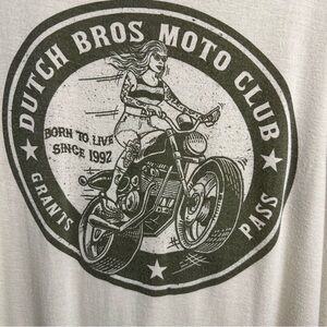 Vintage LIMITED EDITION DUTCH BROS MOTO CLUB Born to Live MEDIUM+LARGE